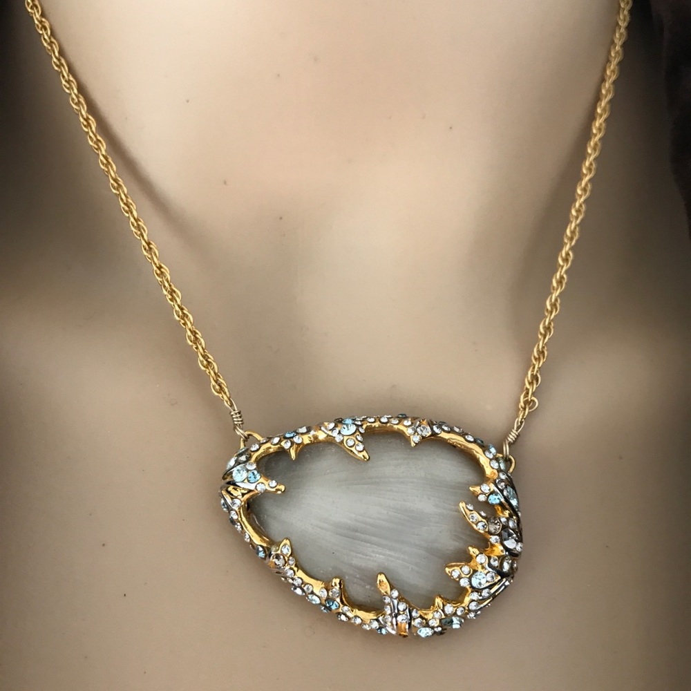 Stunning gold & crystal necklace by Alexis Bittar